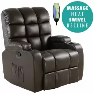 Image of Regal brown leather recliner chair