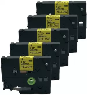 Image of Brother HG-651V5 P-touch Label Tape 24mm x 8m 5 Pack