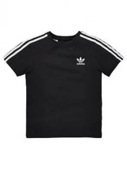 Image of Adidas Originals Childrens New Icon Short Sleeve T-Shirt - Black/White