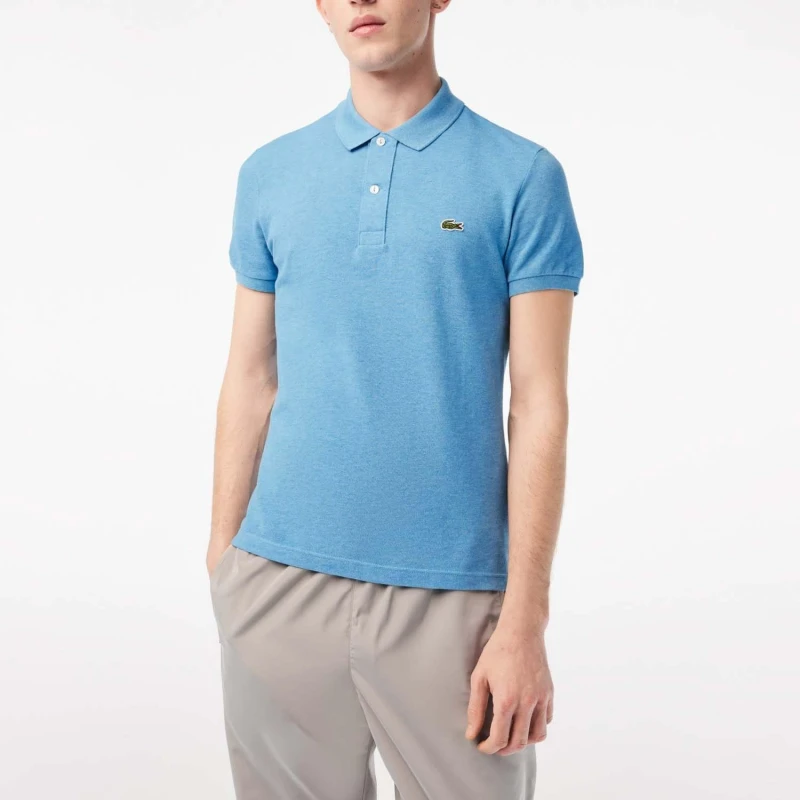 Image of Lacoste Slim Fit L.12.12 Piqu Polo Shirt - Blue Blue XS