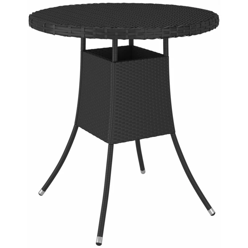 Image of VIDAXL Garden Table Black 70x70x73cm Poly Rattan Vidaxl 8720286087558