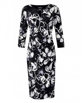 Image of Grace Wrap Dress With Bar Neck Trim