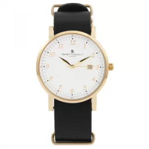 Image of Unisex Smart Turnout Savant with Black Leather Strap Watch