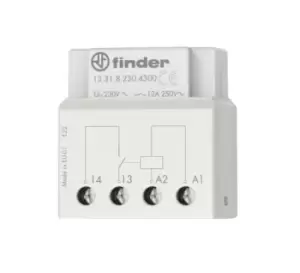Image of Finder, 24V dc Coil Monostable Relay SPNO, 12A Switching Current Switch Box Single Pole, 13.31.9.024.4300
