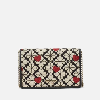Image of Kate Spade New York Womens Spade Flower Wallet Chain - Black Multi
