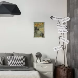 Image of Cinema 8 Multicolor Decorative Metal Wall Accessory