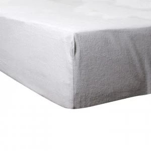 Image of Love My Sleep Fitted Flannel Sheet - White