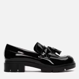 Image of Clarks Teala Tassel Patent Leather Heeled Loafers - UK 4