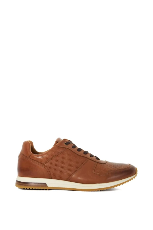 Image of Dune London Dune London Men 'Trilogy' Suede Trainers in Tan Size: 8 Tan 8 Male 5050808114886