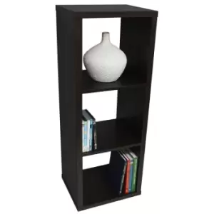 Image of Techstyle Cube 3 Cubby Square Display Shelves / Vinyl Lp Record Storage Dark Oak