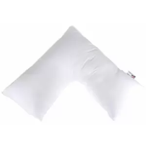 Image of Luxury Hotel Quality Super Microfibre v Shaped Pillow - White - Homescapes