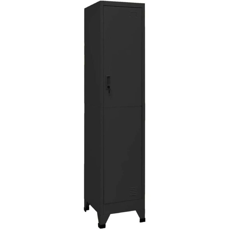 Image of VIDAXL Locker Cabinet Black 38x45x180cm Steel Vidaxl 339774