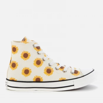 Image of Converse Womens Chuck Taylor All Star Hi-Top Trainers - Egret/Clove Brown/Amarillo - UK 3