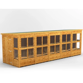 Image of 20x6 Power Pent Potting Shed - Brown