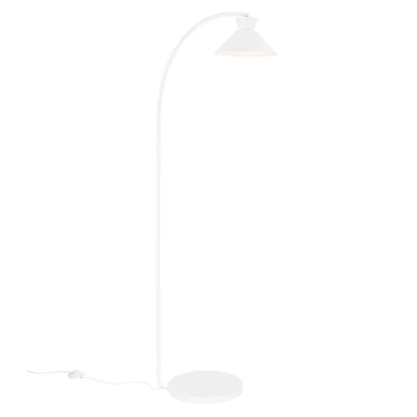 Image of Dial Indoor Bedroom Living Dining Office Floor Lamp in White (Height) 150cm