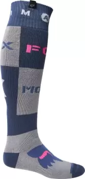 Image of FOX Nobyl Fri Thick Motocross Socks, grey-blue Size M grey-blue, Size M