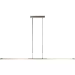 Image of Sienna Zelena LED Integrated Pendant Ceiling Light Light Steel Brushed, Plastic Matt