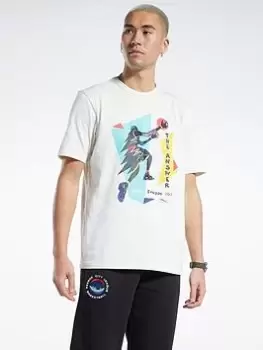 Image of Reebok Iverson Layup Short Sleeve T-Shirt, White, Size L, Men