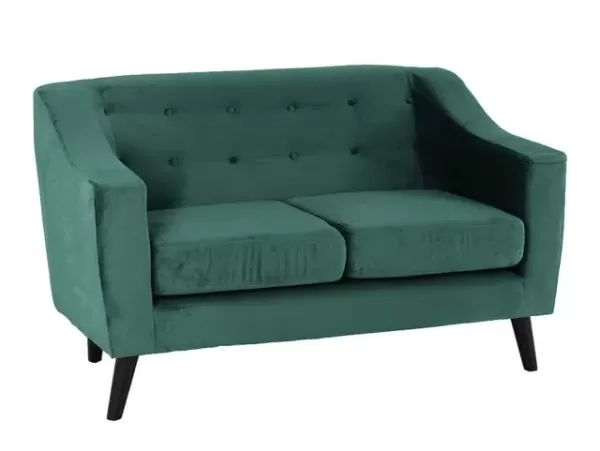 Image of Seconique Ashley Green Velvet 2 Seater Sofa