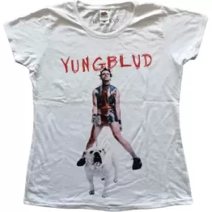 Image of Yungblud - Strawberry Lipstick Ladies XX-Large T-Shirt - White