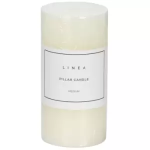 Image of Linea Medium Pillar Candle - Cream