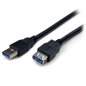 Image of 6 ft Black SuperSpeed USB 3.0 Extension Cable A to A MF
