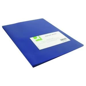 Image of Q-Connect Polypropylene Display Book 20 Pocket Blue KF01251