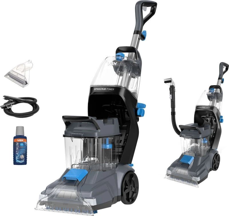Image of Vax CDCW-SSXS SpinScrub Power Carpet Washer Grey and Tiger Blue