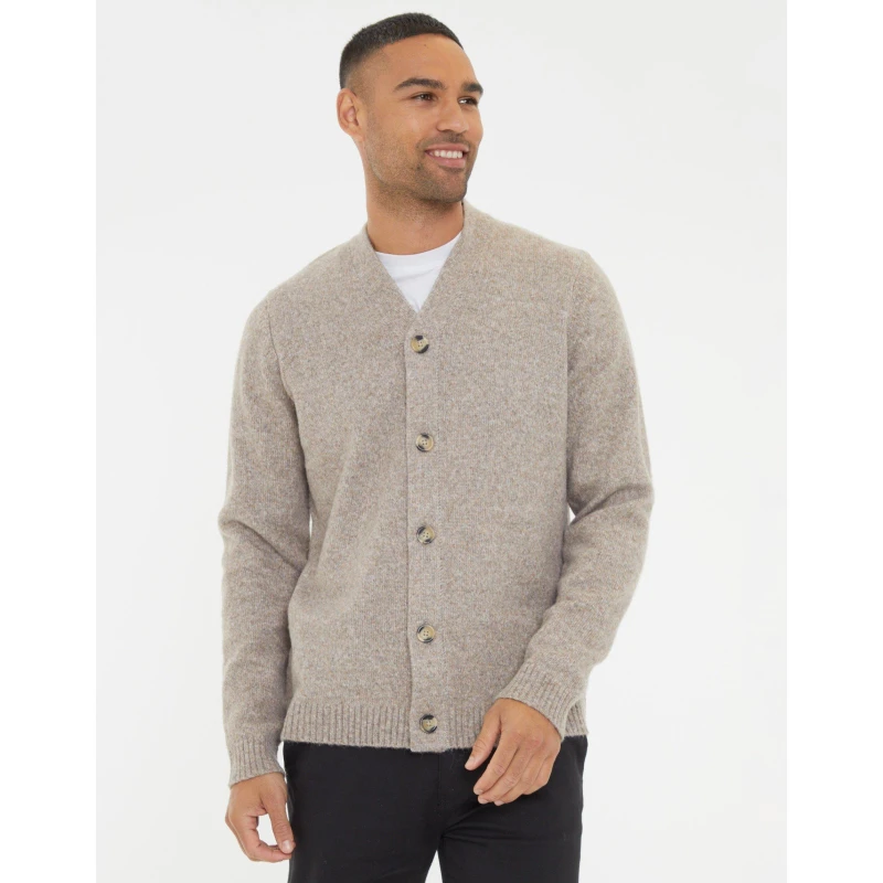 Image of Threadbare Dutch Cardigan Taupe Marl male 2X Large