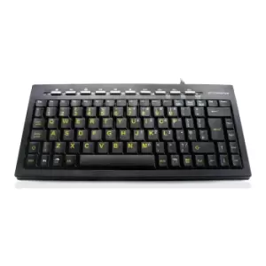 Image of Accuratus Mini Hi-Vis Hub Keyboard - Black - UK