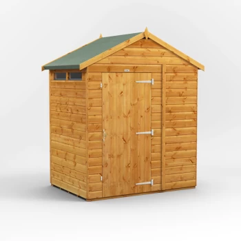 Image of 4x6 Power Apex Security Shed - Brown