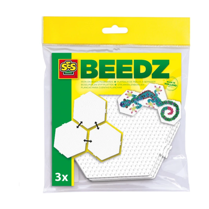 Image of SES Creative Hexagon connectable pegboards 3x Multi unisex One Size