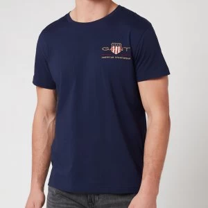 Image of Gant Mens Archive Shield T-Shirt - Evening Blue - M