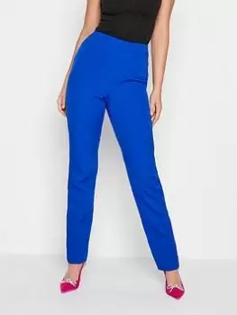 Image of Long Tall Sally Cobalt Scuba Slim Leg Trouser, Blue, Size 12, Women