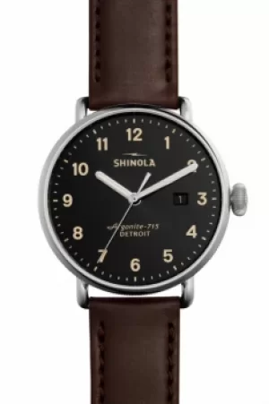 Image of Shinola Canfield 3 hand 43mm Oxblood Leather Strap Watch S0120001939