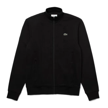 Image of Lacoste Full Zip Funnel Sweatshirt - Black
