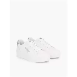 Image of Calvin Klein Jeans Vulc Flatform Laceup Lth Refl Wn - White
