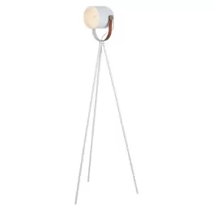 Image of Elias Metal Tripod Floor Lamp White