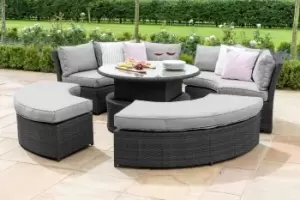 Image of Maze Chelsea Grey Rattan Lifestyle Suite with Glass Table Top