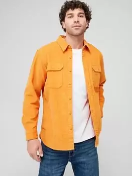 Image of Levis Jackson Worker Double Pocket Shirt - Orange, Size S, Men