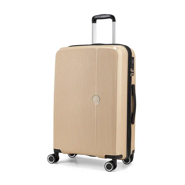 Image of Rock Luggage Hudson VXP55 8 Wheel Hardshell Medium Champagne Suitcase