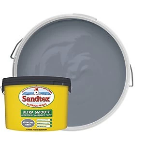 Image of Sandtex Ultra Smooth Masonry Paint - Vermont Grey 10L