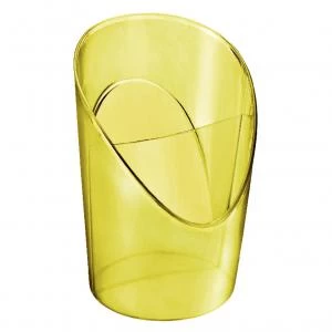 Image of Esselte ColourIce Pencil Pot, Two chambers, Yellow - Outer carton of 6