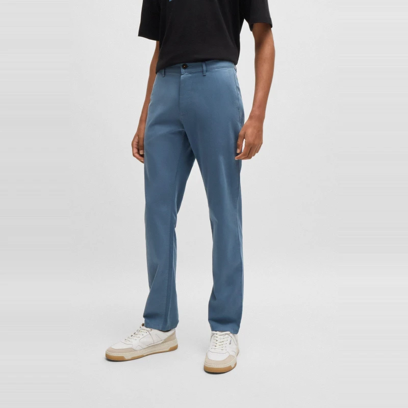 Image of Boss Mens Slim Fit Chinos Medium Blue male 33W XL