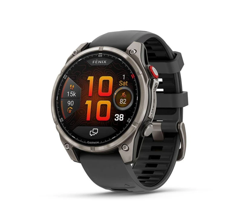 Image of Garmin fenix 8 Pro AMOLED Smartwatch - Graphite & Black, 47 mm, Black,Silver/Grey 753759350949