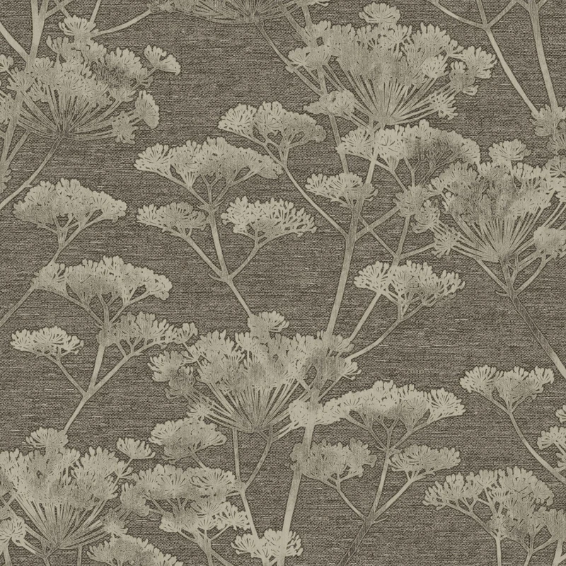 Image of Graham & Brown Serene Seed Head Wallpaper, Taupe