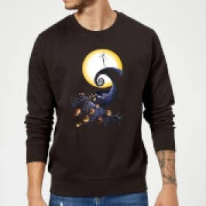 Image of Disney The Nightmare Before Christmas Jack Skellington Pumpkin King Colour Black Sweatshirt - S - Black