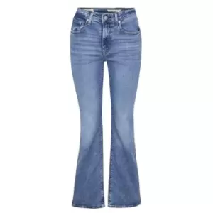 Image of Levis 726 High Rise Flare Jeans - Blue