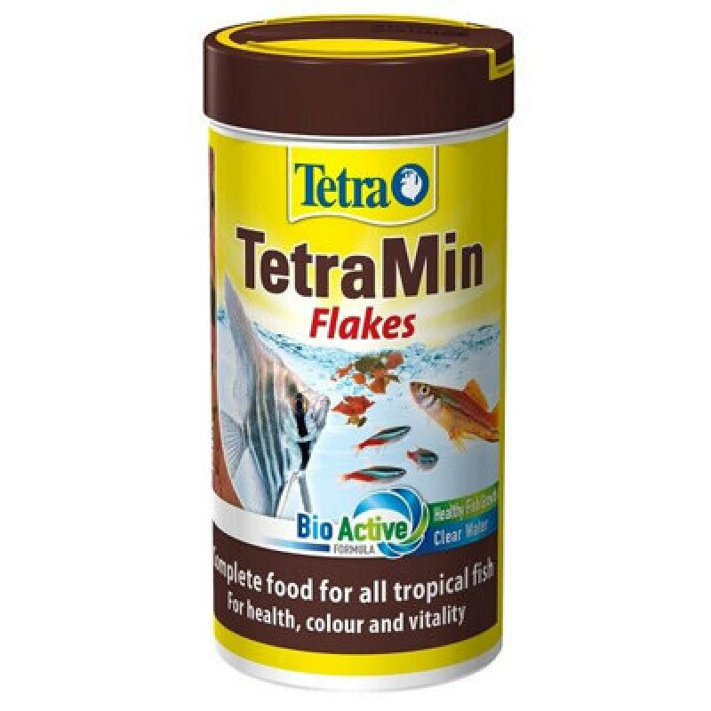 Image of Tetramin Flakes - Fish Food In Flake Form For Larger Ornamental Fish, Balanced Mixture For Healthy Fish And Clear Water, 66ml Can