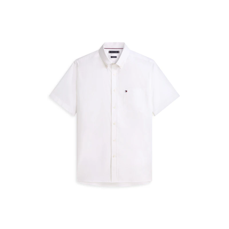Image of Tommy Hilfiger Tommy SS Oxfrd Shirt Sn62 White male S
